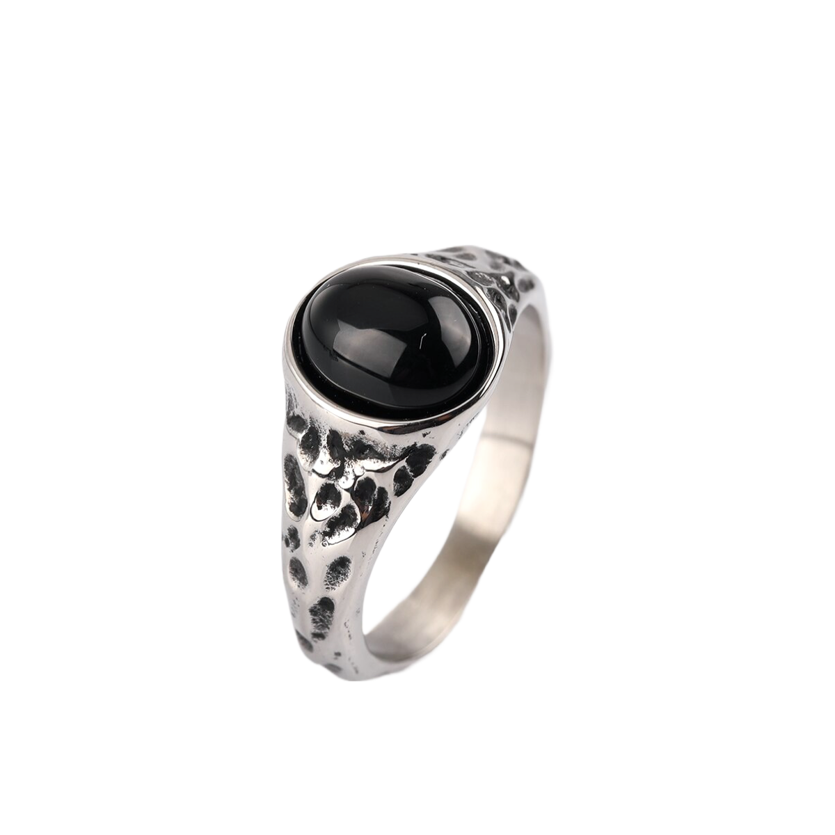 Hammered Stone Ring