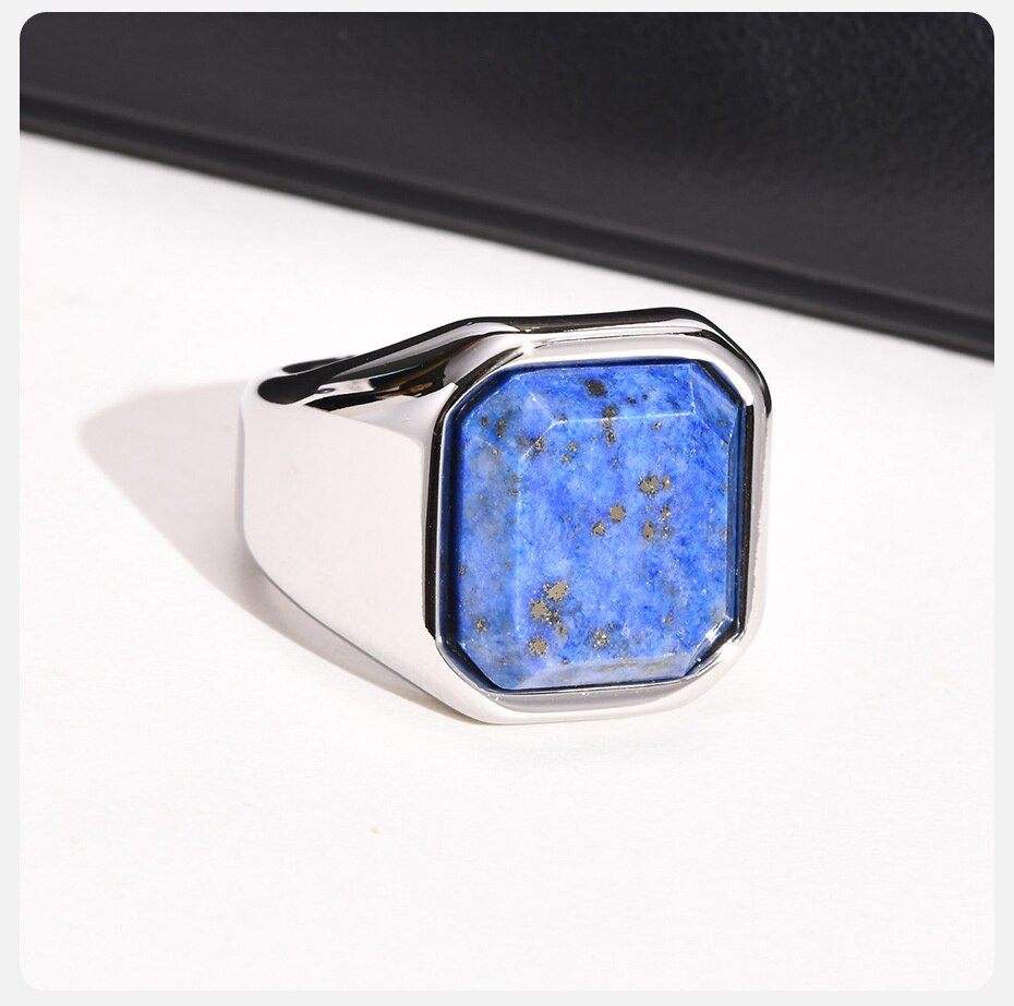 Lapis Square Stone Ring