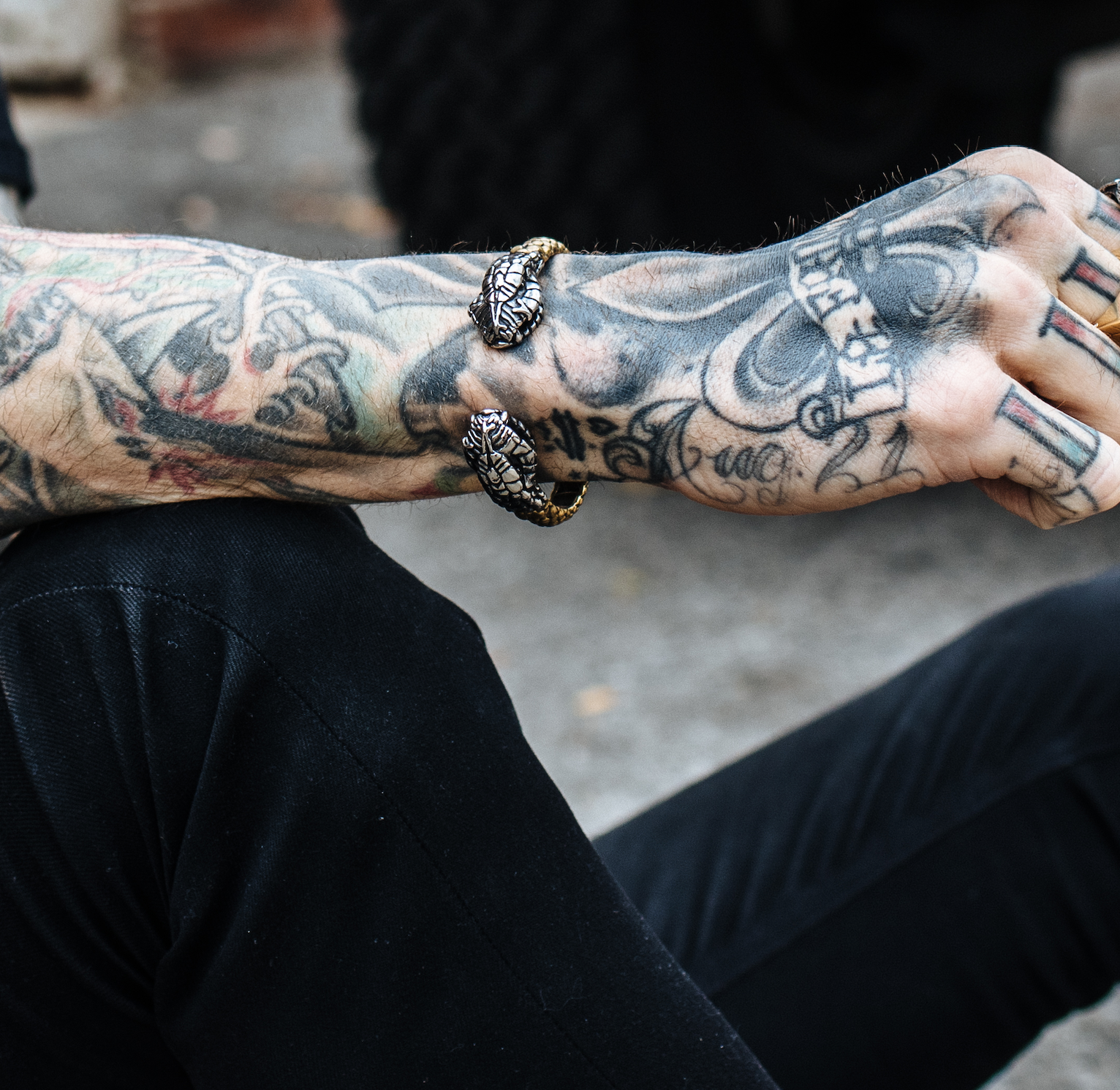 Snake Heads Cuff