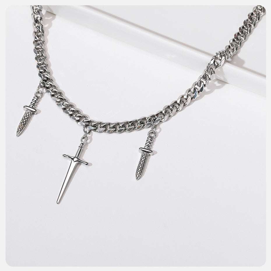 Dagger Stack Cuban Necklace