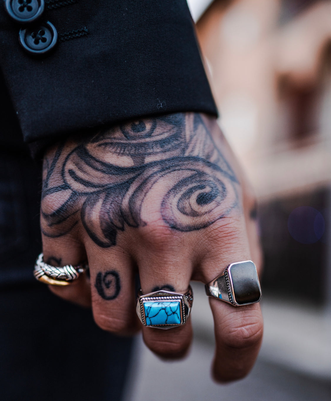 925 Rectangle Navajo Stone Ring