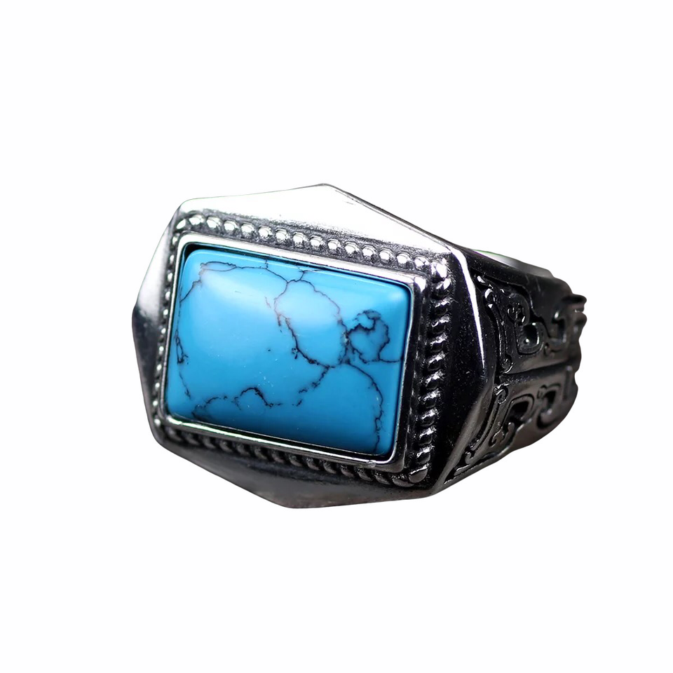 925 Rectangle Navajo Stone Ring