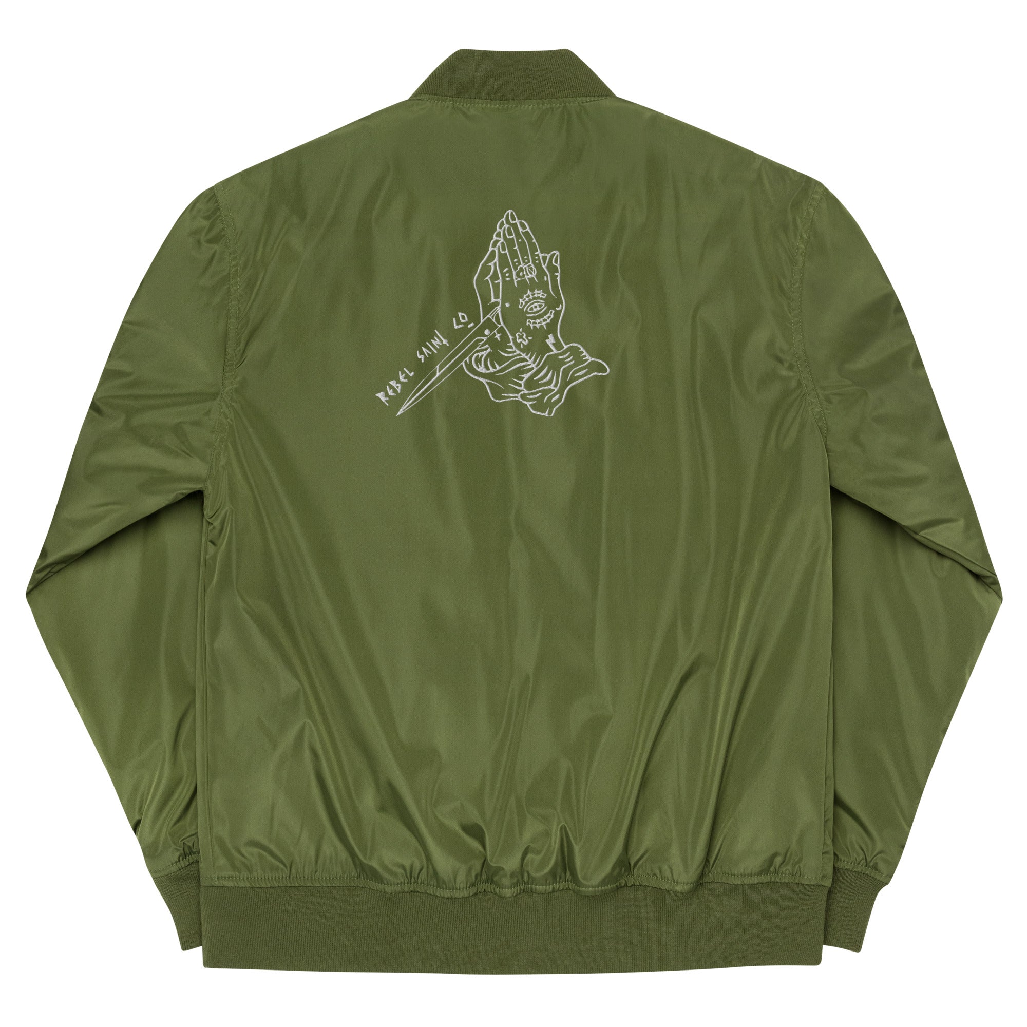 Prayer hands Premium recycled bomber jacket