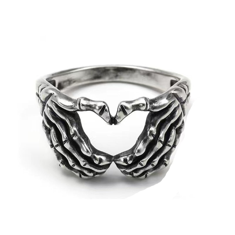 Till Death Bone Hand Ring