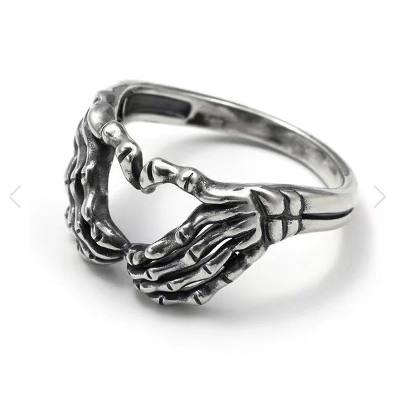 Till Death Bone Hand Ring