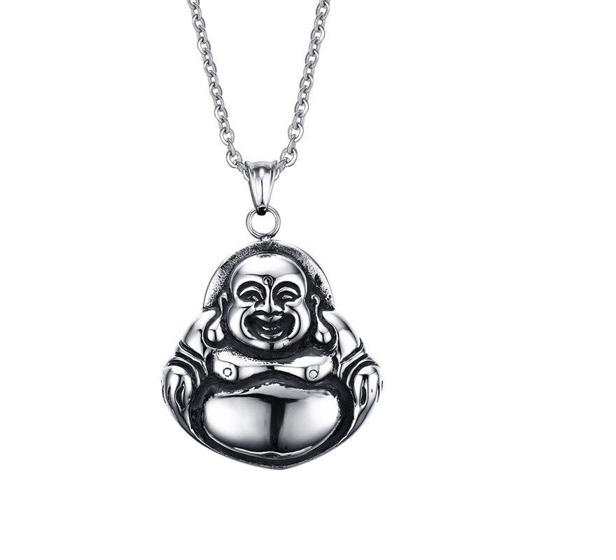 Laughing Buddha Pendant Necklace