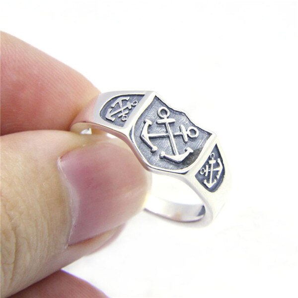 Crossed Anchors 925 Ring