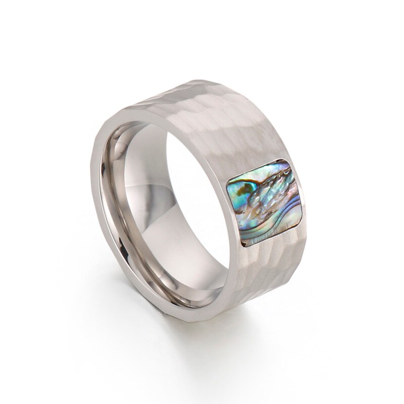 An Aurora Waves ring with a hammered finish, from Rebel Saint Co.