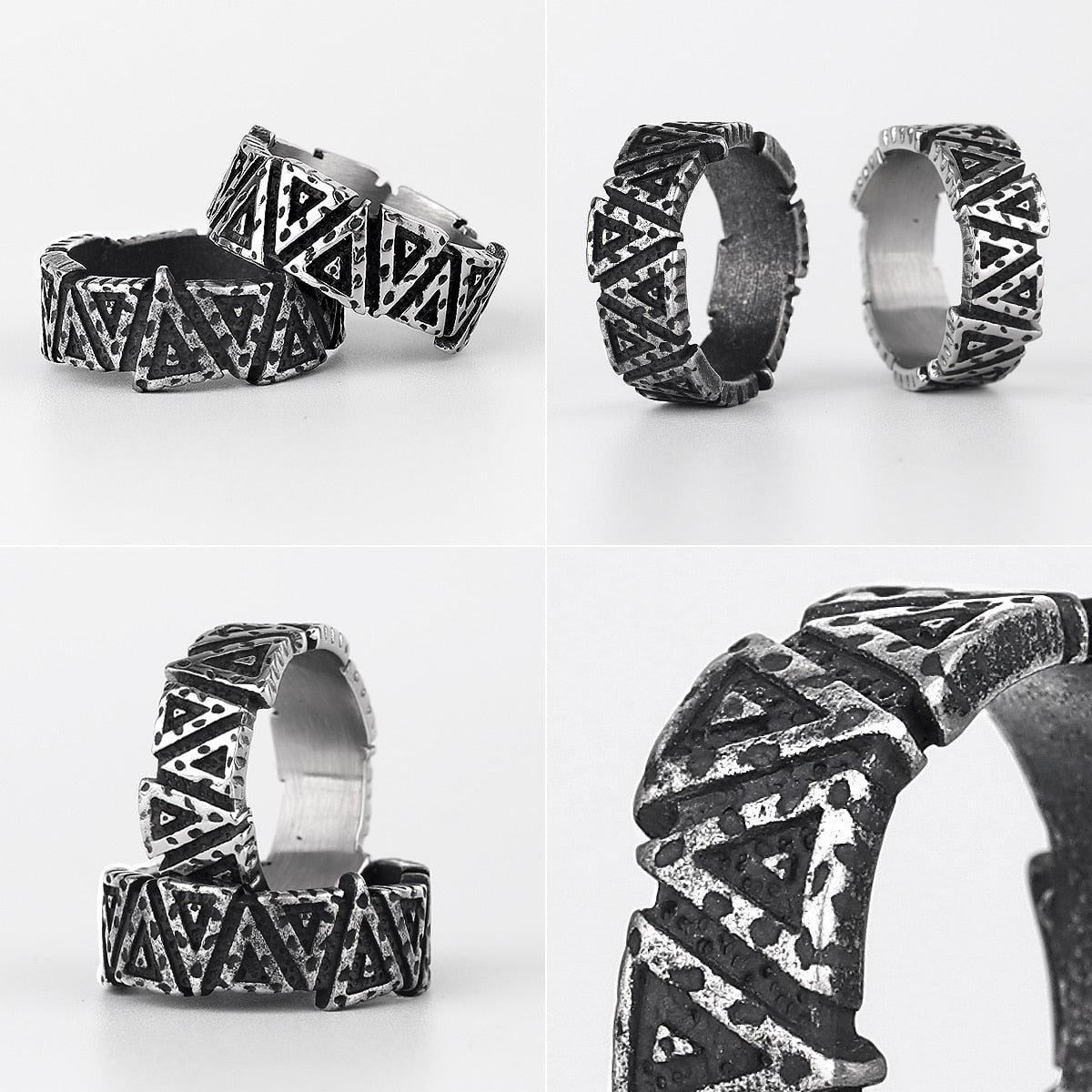 Carved Triangle Ring