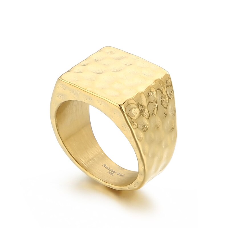 Hammered Cube Ring