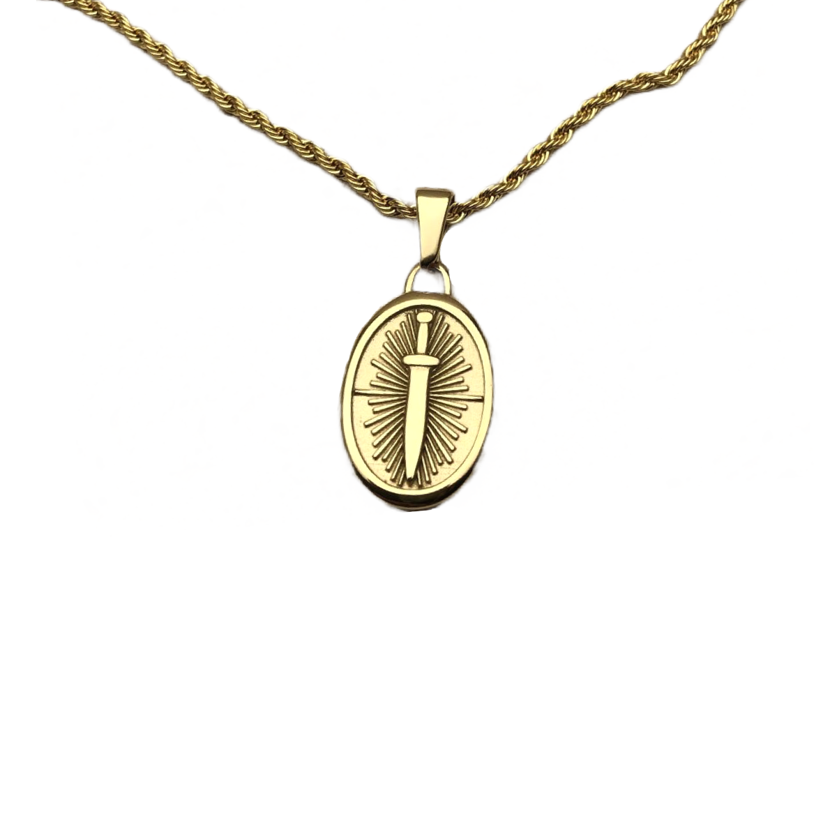 Dagger Stamp Pendant Necklace