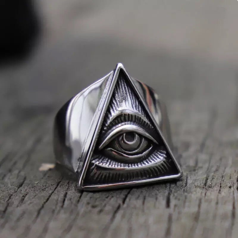 All Seeing Eye Thick Band Triangle
