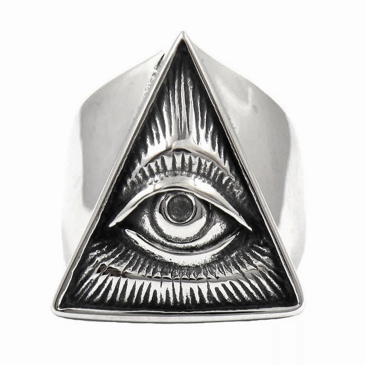 All Seeing Eye Thick Band Triangle