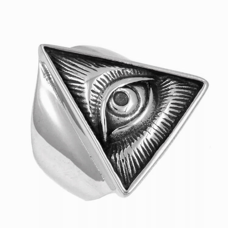 All Seeing Eye Thick Band Triangle