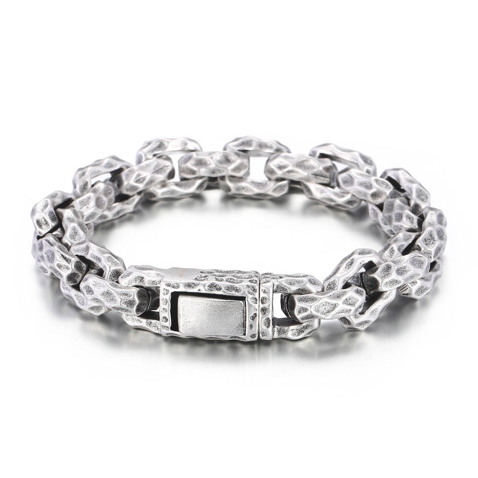 Hammered Chain Link Bracelet