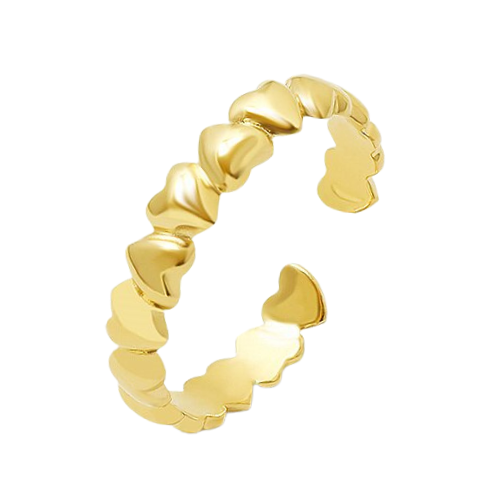 Hearts Chain Ring