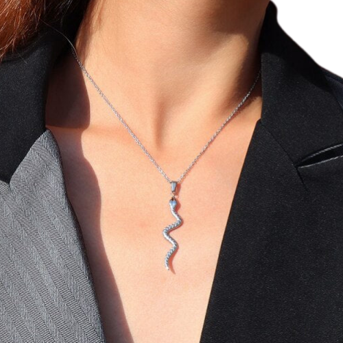 Snake pendant necklace