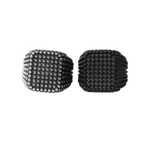 Studded Punk Cube Ring
