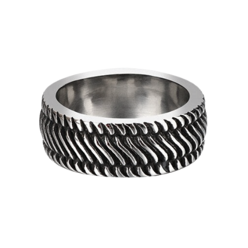 Steel Wave Ring