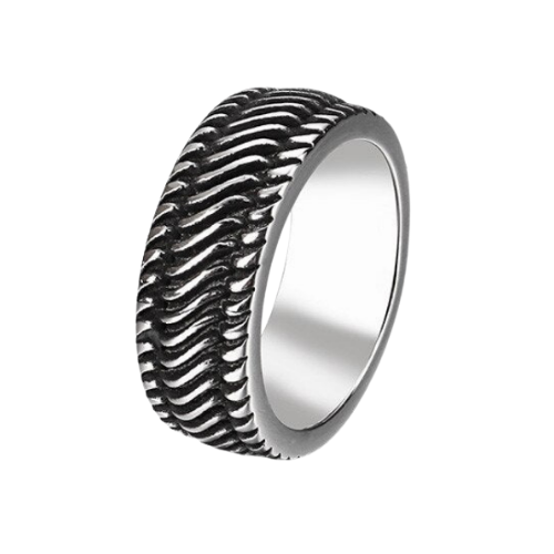 Steel Wave Ring