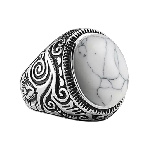 A Moonlit Drifter Ring by Rebel Saint Co with an ornate design.