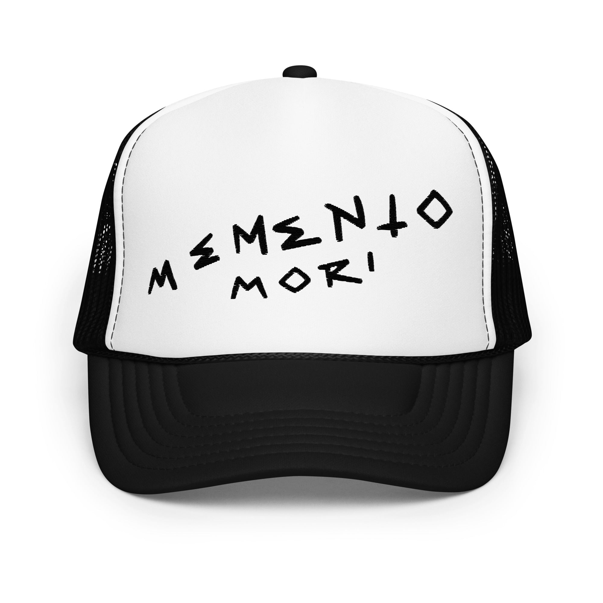 Memento Mori Black Foam trucker hat