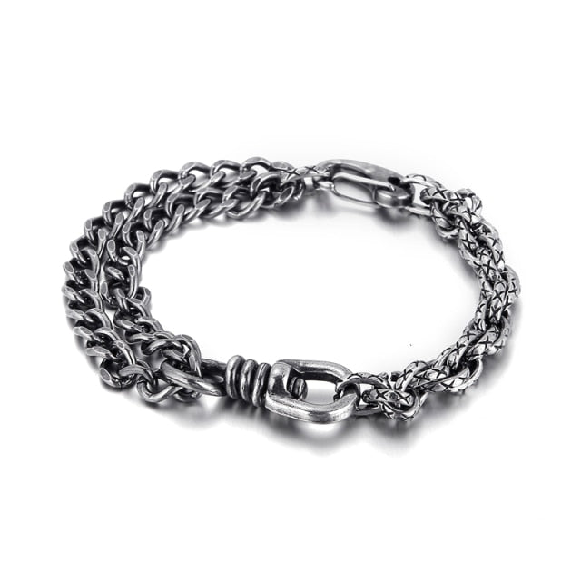 Split Grunge Chains Bracelet