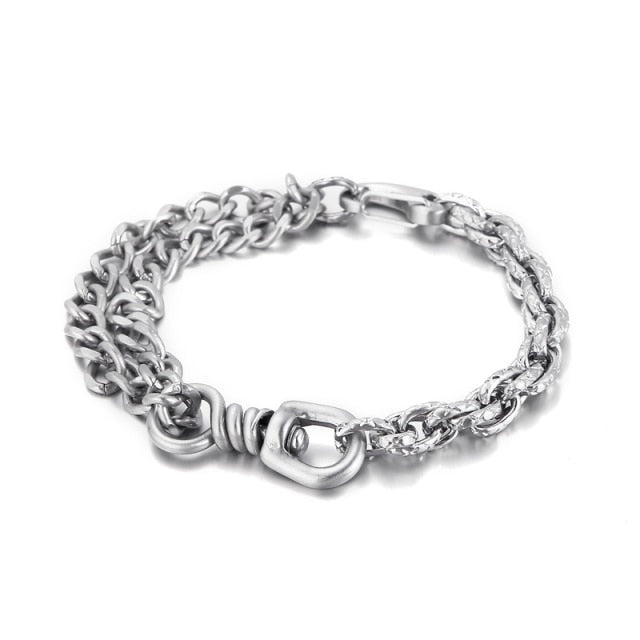 Split Grunge Chains Bracelet