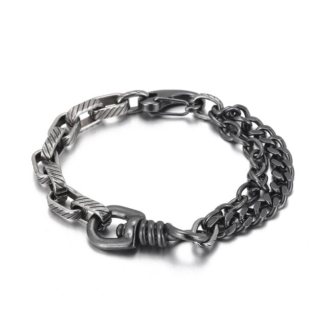 Split Punk Chains Bracelet