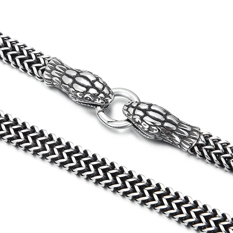 A Rebel Saint Co Snake Bite Clasp Necklace on a white background.