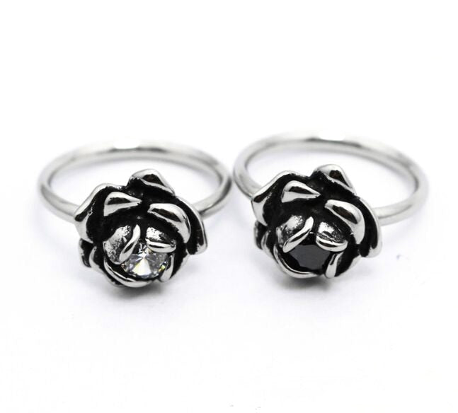Rose Stone Knuckle Ring