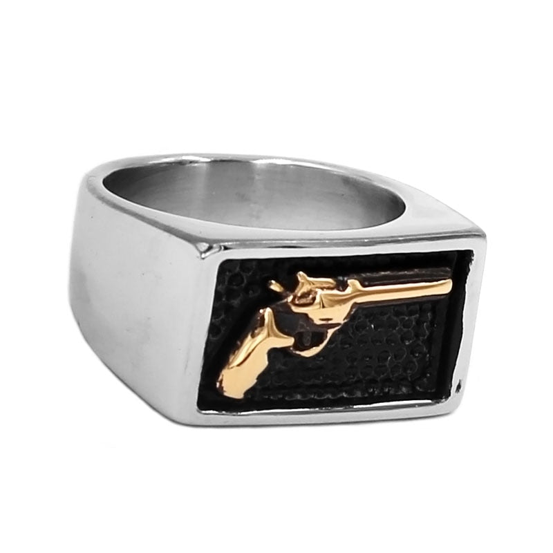 Gold Gun Ring