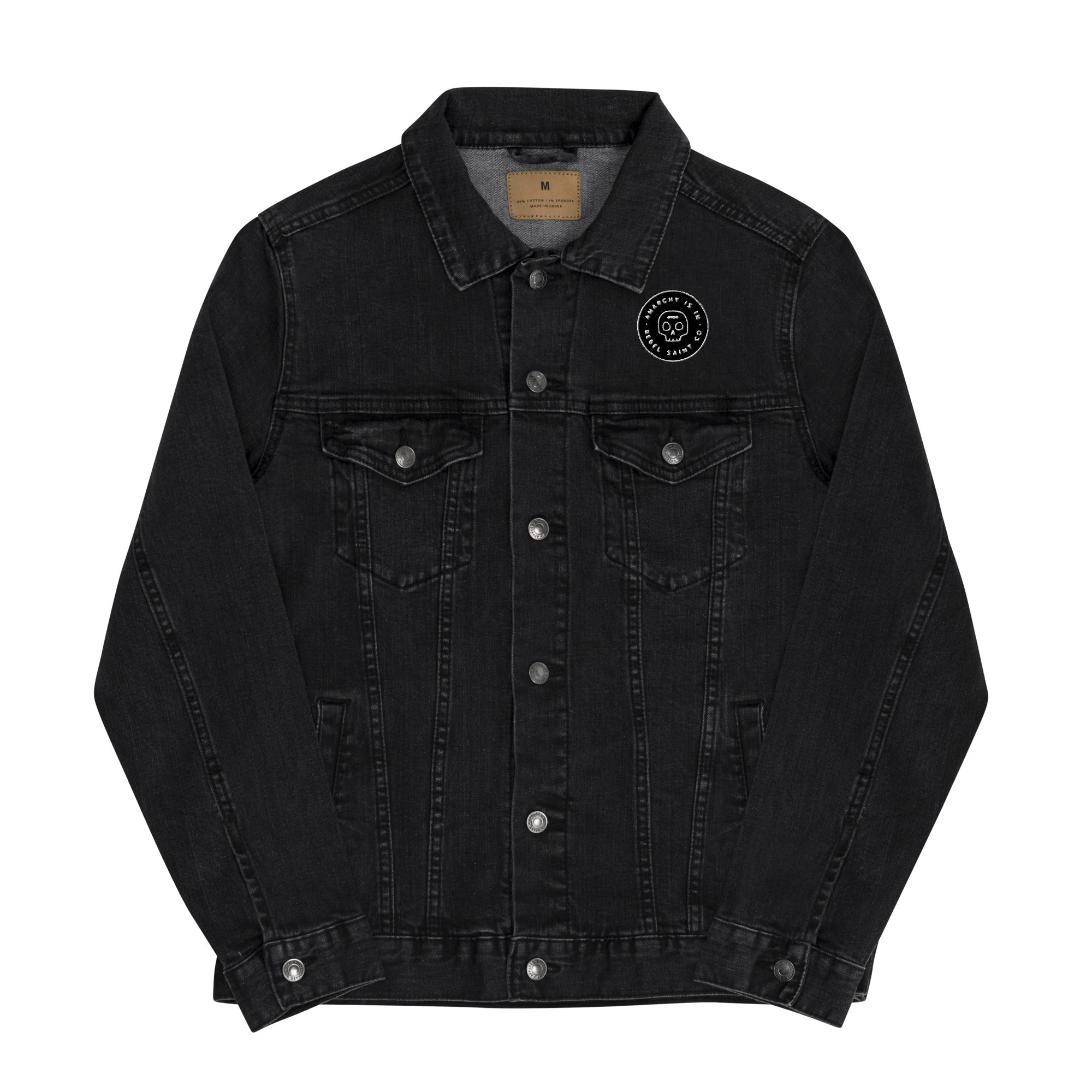 Memento Mori White Unisex denim jacket