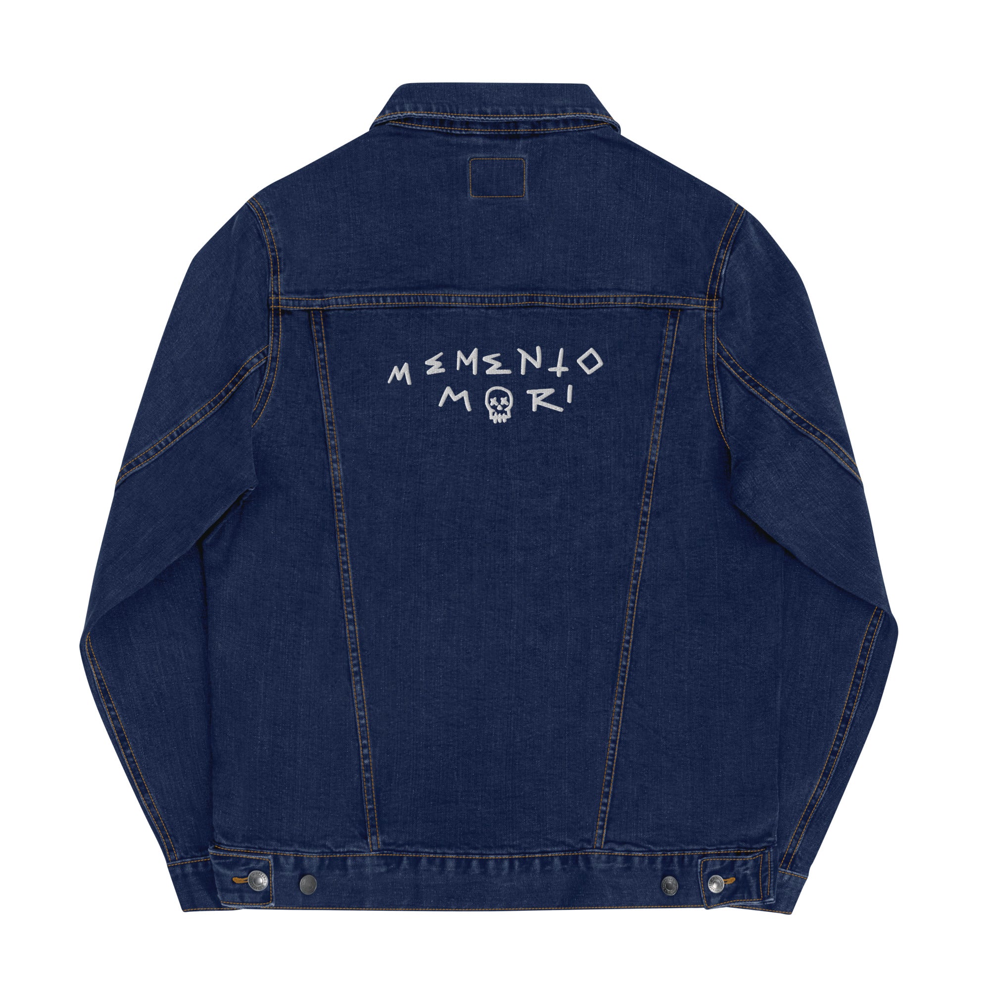 Memento Mori White Unisex denim jacket